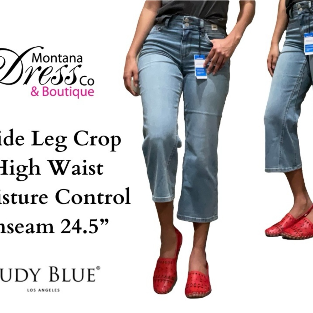 Judy Blue Wide Leg Crop Jeans